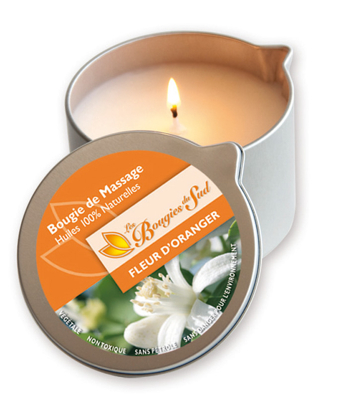 Bougie de massage fleur d'oranger