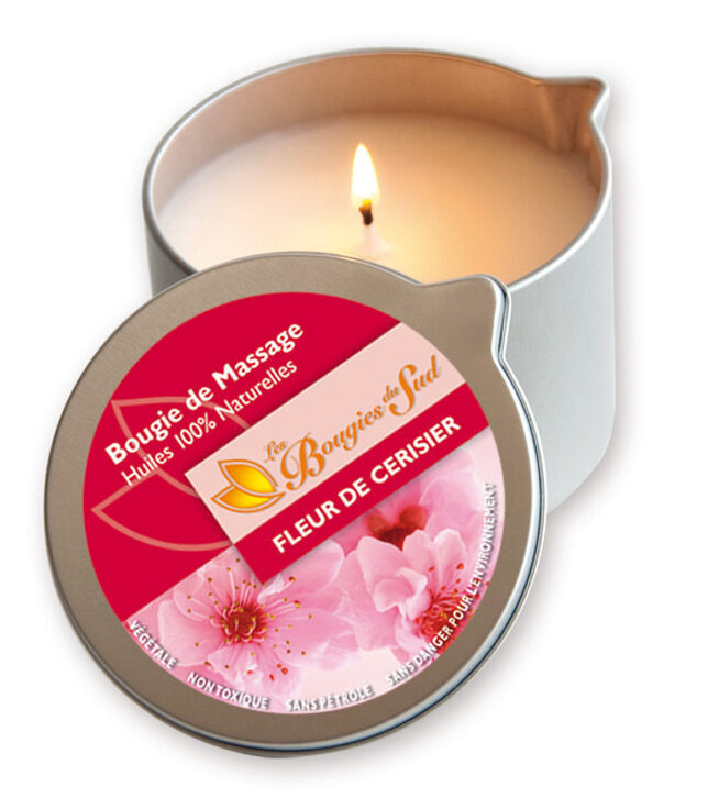 Bougie de massage fleur de cerisier